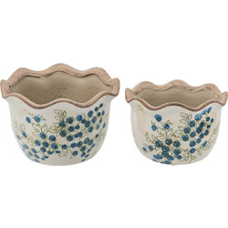 Artekko Aging Σετ Κασπώ Πήλινα Πολύχρωμα 20.5x12.7cm 2τμχ C4479