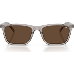 Prada PRD19S-10J9L1 Ανδρικά Γυαλιά Ηλίου Τετράγωνα Κοκάλινα Γκρι με Καφέ Φακό