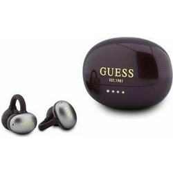 Guess Metallic Finish Classic Logo OWS Ακουστικά Bluetooth Earbud Bordeaux