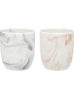 Mastershop Marble Σετ Φλιτζάνια Espresso & Ελληνικού Καφέ Κεραμικά Πολύχρωμα 90ml 2τμχ 07.196590