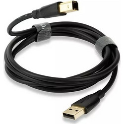 QED QE8214 Καλώδιο USB-B Male to USB-A Male 0.75m Black