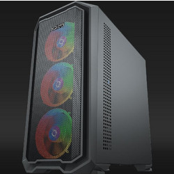 Aqirys Wezen Black Gaming Mini Tower Κουτί Υπολογιστή RGB με Πλαϊνό Παράθυρο