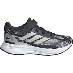 Adidas Runfalcon 5 Παιδικά Αθλητικά Παπούτσια για Τρέξιμο Μαύρα Γκρι IQ2185