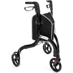 SuperOrtho Rollator Black Περιπατητήρας Τροχήλατος με Αλουμινίου