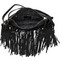Verde Τσάντα Ώμου Suede με Κρόσια Black 16-8708 31x22x1cm