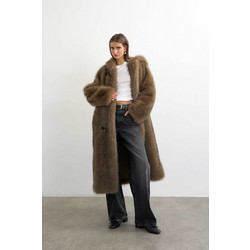Topshop Tyra Γυναικεία Γούνα Μακριά Σοκολατί 31001467