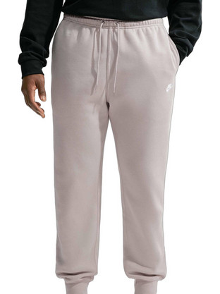 Nike Club Ανδρικό Παντελόνι Φόρμας Fleece με Λάστιχο Μπεζ FN3787-211