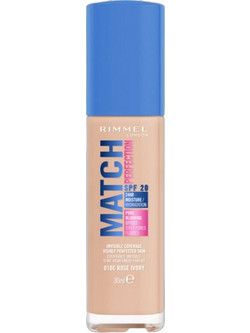Rimmel Match Perfection 010C Rose Ivory Liquid Make Up SPF20 30ml