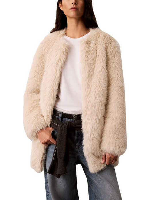 Calvin Klein Γυναικεία Γούνα Μπεζ LV044H524G-CKS