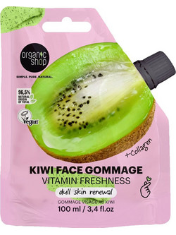 Organic Shop Vitamin Freshness Kiwi Ενυδατικό Peeling Προσώπου 100ml