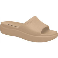 Piccadilly Γυναικείες Παντόφλες Καλοκαιρινές Flatforms Ανατομικές Αντιολισθητικές Nude 779-25199