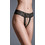 Milena By Paris Γυναικείο Sexy String Αυτοκινήτου με Δαντέλα & Πέρλες Μαύρο 7759