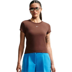 Nike Sportswear Chill Γυναικείο Αθλητικό Crop Top Σοκολατί FV5508-259