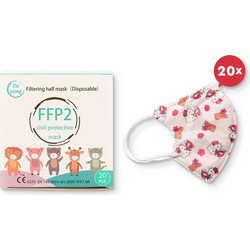 Tiexiong FFP2 Filtering Half Mask Παιδική Hello Kitty 100τμχ