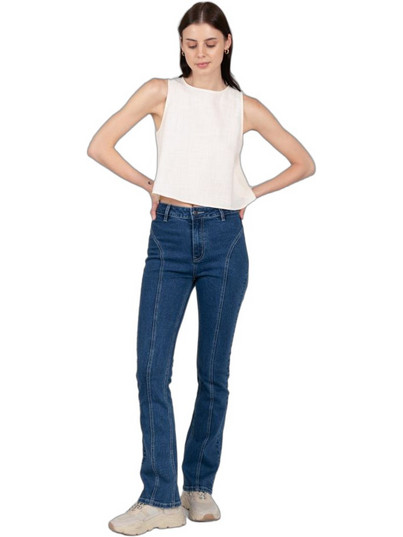 24colours Γυναικείο Top Μπεζ 11907a