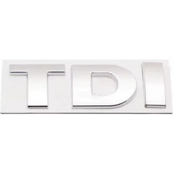 Αυτοκόλλητο Σήμα Λογότυπο TDI 25mm x 80mm Χρώμιο 1 Τεμάχιο