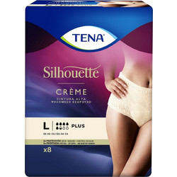 Tena Silhouette Creme Plus Large Πάνες Βρακάκι Ακράτειας 5.5 Σταγόνες 8τμχ