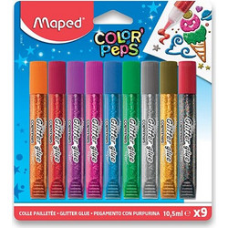Maped Σετ 9 Χρωμάτων Glitter Glue 9x10,5ml Κωδικός 813010