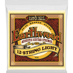 Ernie Ball 2010 Earthwood Σετ 12 Χορδές Ακουστικής Κιθάρας 80/20 Bronze 9-46" Light Tension