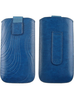 VOLTE-TEL LEATHER VELCRO LOOP ΘΗΚΗ ΠΟΥΓΚΙ SOFTCASE "S" BLUE XXL