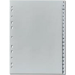 Διαχωριστικά A4 Durable 6516 πλαστικά γκρι Α-Ω