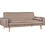 HomeMarkt Τριθέσιος Καναπές Κρεβάτι Μπεζ 224x86x85cm HM3150.02