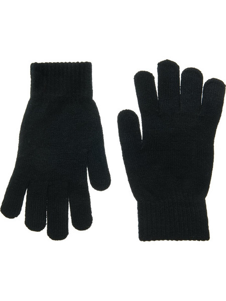 Γάντια κλασικά πλεκτά σε μαύρο χρώμα Size1