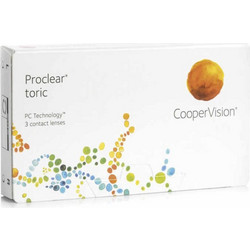 Cooper Vision Proclear Toric Μηνιαίοι Φακοί Επαφής Αστιγματικοί 3τμχ