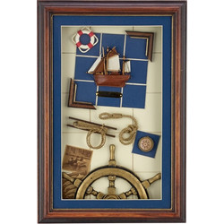 Κάδρο Ξύλινο Με Χειροποίητη Παράσταση WM Collection 30x5x44εκ. N53056/C - WM COLLECTION - N53056/C