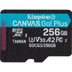 Kingston Canvas Go Plus microSDXC 256GB Class 10 U3 V30 UHS-I A2