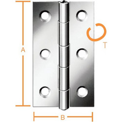 Μεντεσές γαλβανιζέ A: 40 x B: 26 x T: 0,9 mm