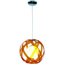 Home Lighting Nefeli Κρεμαστό Φωτιστικό Οροφής Μπάλα Μονόφωτο Ασημί Φ30cm 77-1540