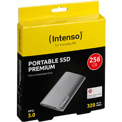 Intenso Premium 256GB Εξωτερικός Σκληρός Δίσκος SSD 1.8" USB 3.0 Anthracite
