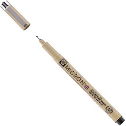 Sakura Pigma Micron μαρκαδόρος σχεδίου 10 0.6 mm μαύρο
