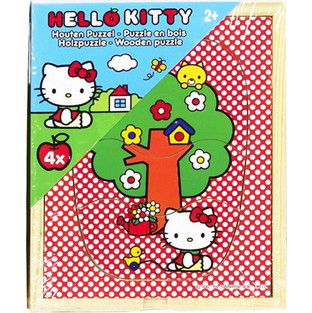 Ξύλινο Παζλ Hello Kitty 4 σε 1 Disney