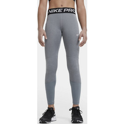 Nike Pro Παιδικό Μακρύ Κολάν DA1028-091 CARBON HEATHER/WHITE