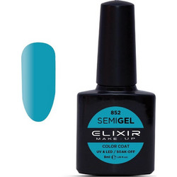 Elixir Semigel 852 Blue Munsell Ημιμόνιμο Βερνίκι Νυχιών 8ml