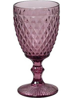 Espiel Σετ Ποτήρια Νερού Γυάλινα Κολωνάτα Tristar Purple 280ml 6τμχ TIR106K6