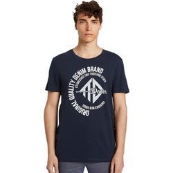 TOM TAILOR ΜΠΛΟΥΖΑ ΑΝΔΡIKH ME LOGO PRINT 1019907-10668 (10668/SKY CAPTAIN BLUE)