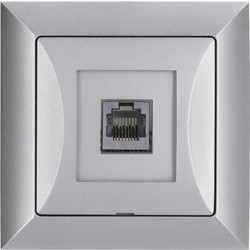 Πρίζα Δικτυου Rj45 Μονη 8Pin Cat6 Ασημι Timex 5907522141394