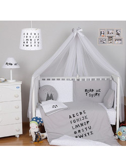 Funna Baby Story Σετ Κούνιας Grey 8τμχ