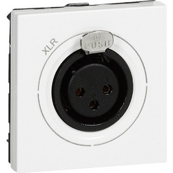 Πρίζα Mosaic XLR 3 Εξοδων Θηλυκη Λευκή 2 Στοιχείων