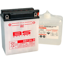 BS Μπαταρία Μοτοσυκλέτας BB12A-B Dry 12.6Ah
