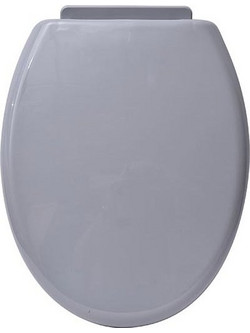 Aria Trade Καπάκι Λεκάνης Οβάλ Πλαστικό Γκρι 46.8x37cm 4407180