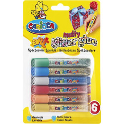 Κόλα Glitter Multi σετ=6τ Carioca 6x10,5ml Carioca 42112 96-410