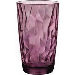 Bormioli Rocco Σετ Ποτήρια Νερού Γυάλινα Rock Purple 470ml 6τμχ 00.10178