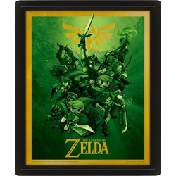 Legend of Zelda Framed 3D Effect Poster Pack Link 26 x 20 cm