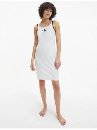 Calvin Klein Mini Καλοκαιρινό Καθημερινό Φόρεμα Λευκό KW0KW01783-YCD
