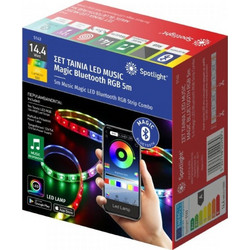 Spotlight ΣΕΤ 5μ SMD LED MUSIC Magic Bluetooth Λωρίδα 14.4W/m RGB (5143)
