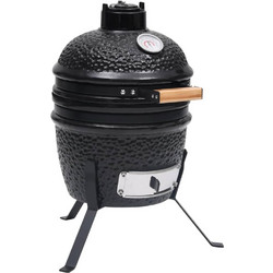 vidaXL Kamado 2 in 1 Κεραμική Ψησταριά Κάρβουνου Καπνιστήριο με Καπάκι Επιφάνειας 26.5cm 316093
